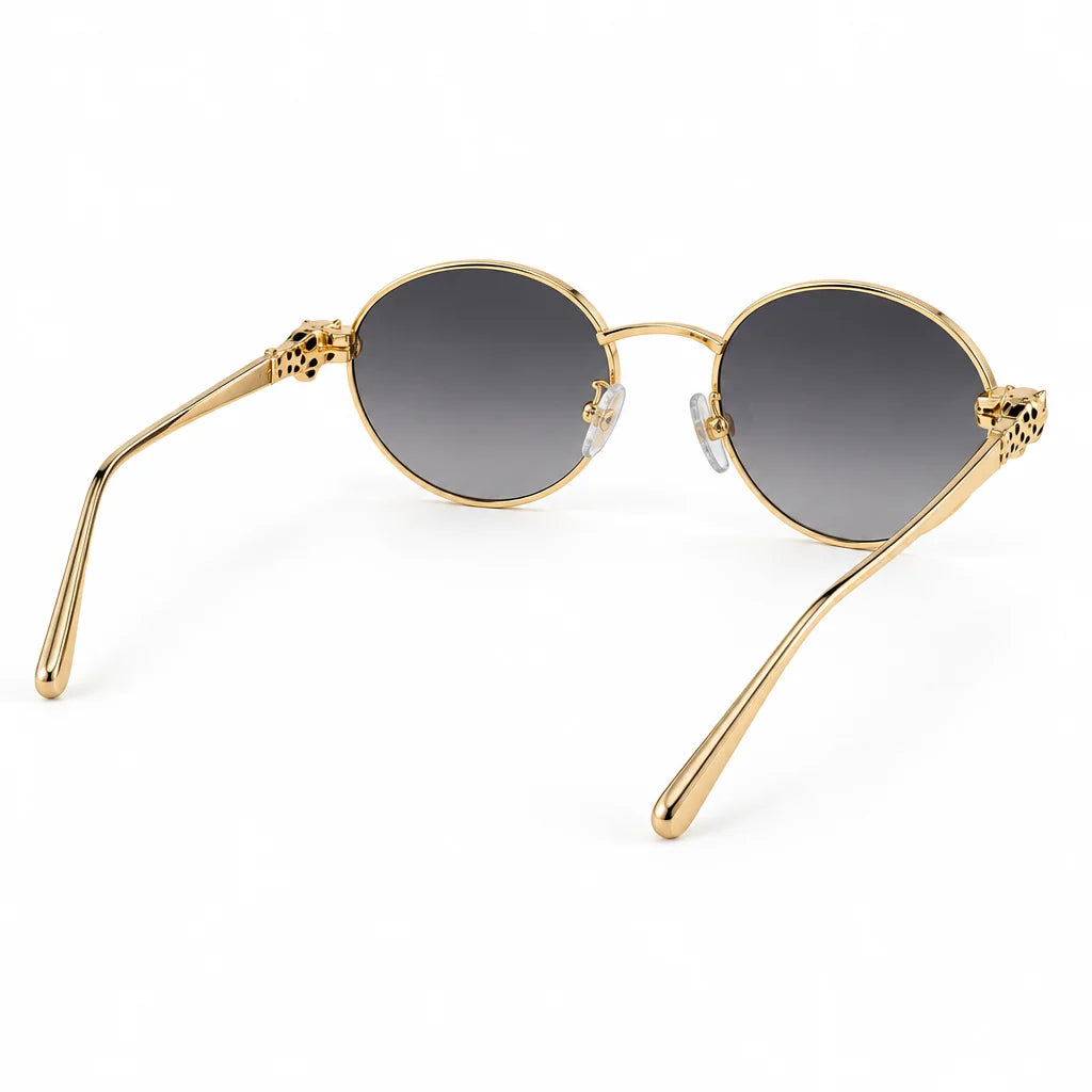 Cartier Panthère de C Women Round Grey Gradient Sunglasses