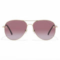 Chanel Women Pilot Titanium & Calfskin Gold & Violet Gradient Sunglasses