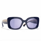 Chanel Women Square Blue Sunglasse