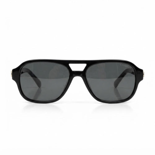 Chanel Rectangular Polarised Black Sunglasses