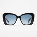 Chanel Women Acetate Strass Polarized Square Blue Stone Logo Sunglasses