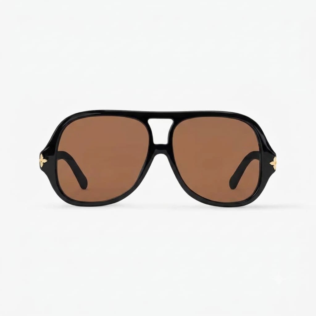Louis Vuitton Women Aura Flower Square Pilot Sunglasses