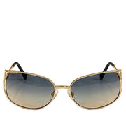 Miu Miu Women's MU148AV Cut-Out Metal Aviator Gold / Gradient Blue-Brown Sunglasses