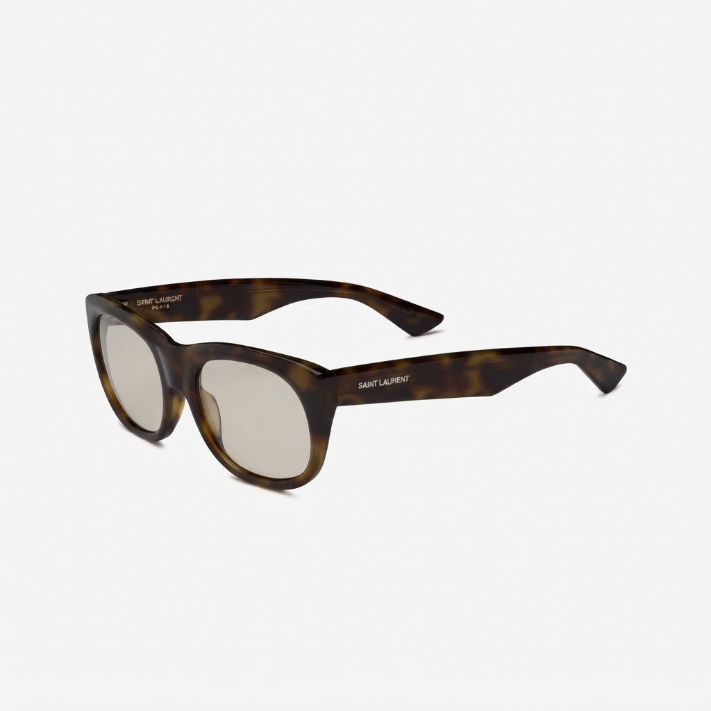 Saint Laurent Women SL 815 ROMY Dark Havana and Light Yellow Sunglasses