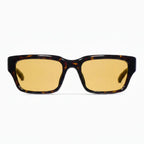 Gucci Men Rectangular Frame Brown Tortoiseshell Sunglasses