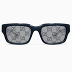 Gucci Men Rectangular Frame Blue Sunglasses