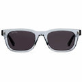 Gucci Men Rectangular Frame Transparent Grey Sunglasses