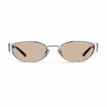 Gucci Women Oval Frame Silver sunglasses