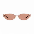 Gucci Women Oval Frame Rose Gold sunglasses