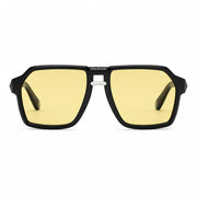Philipp Plein Unisex Contemporary Flat-Top Aviator Black & Yellow Sunglasses