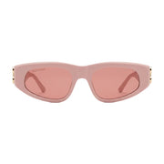 Balenciaga Women BB0095S Dynasty Oval Light Pink Gold Sunglasses