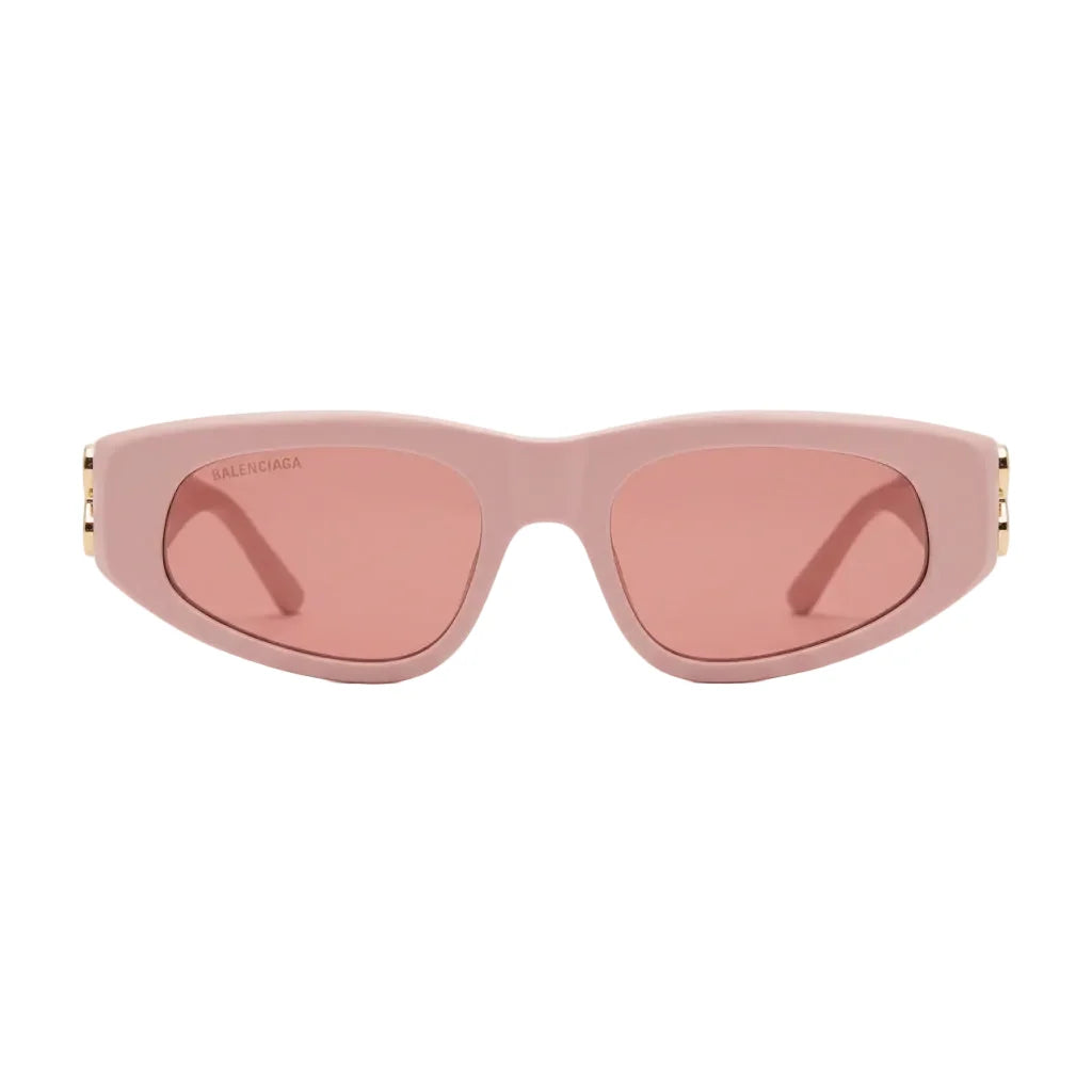 Balenciaga Women BB0095S Dynasty Oval Light Pink Gold Sunglasses