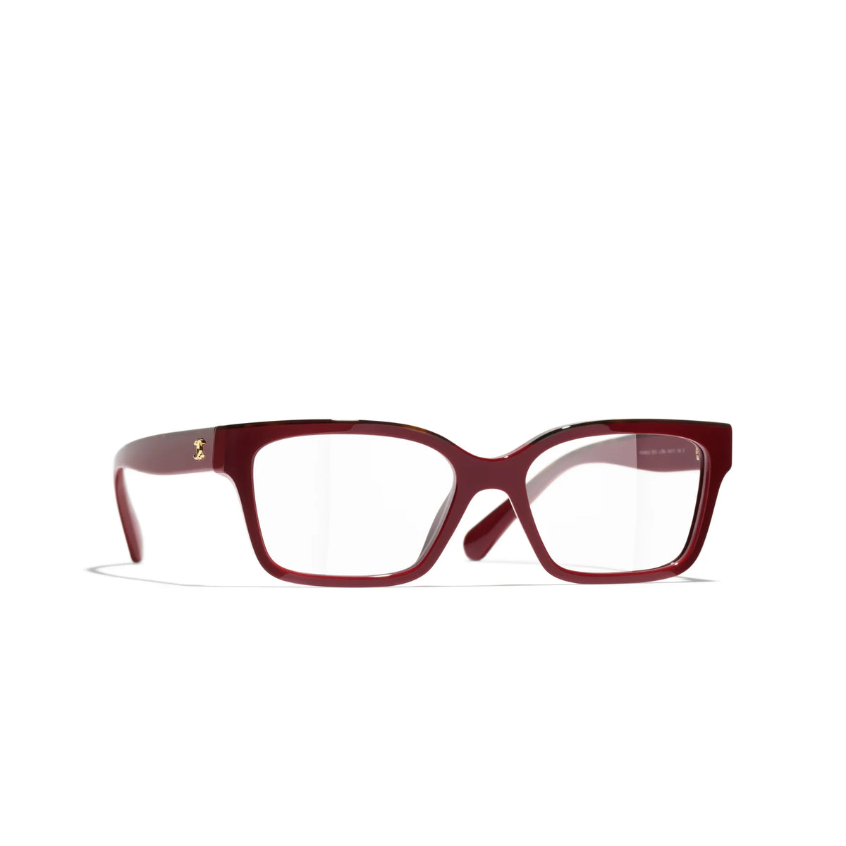 CHANEL Women Rectangular Burgundy Transparent Optical Glasses