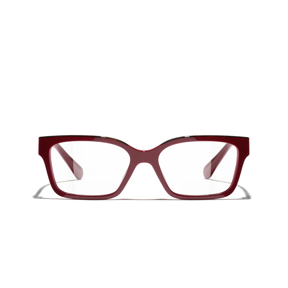 CHANEL Women Rectangular Burgundy Transparent Optical Glasses