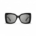  Chanel Women Square Black & Grey Polarized Sunglasses 