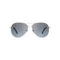 Chanel Women Pilot Titanium & Calfskin Silver & Blue Gradient Sunglasses