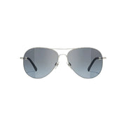 Chanel Women Pilot Titanium & Calfskin Silver & Blue Gradient Sunglasses
