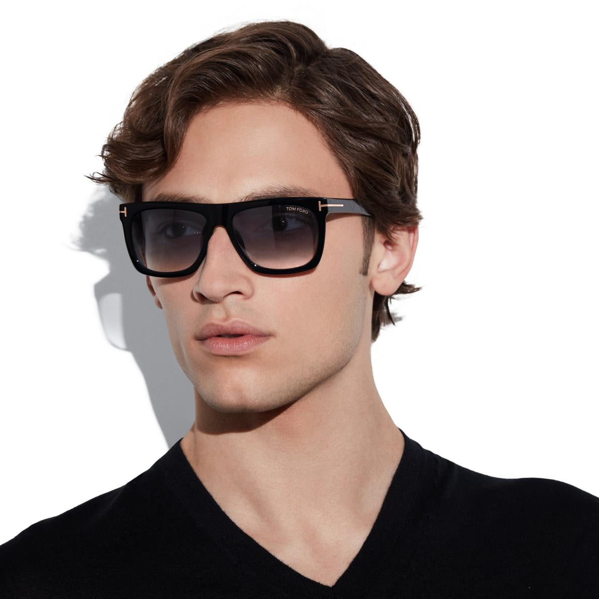 Tom Ford Men Square Frame Phantom Black Sunglasses