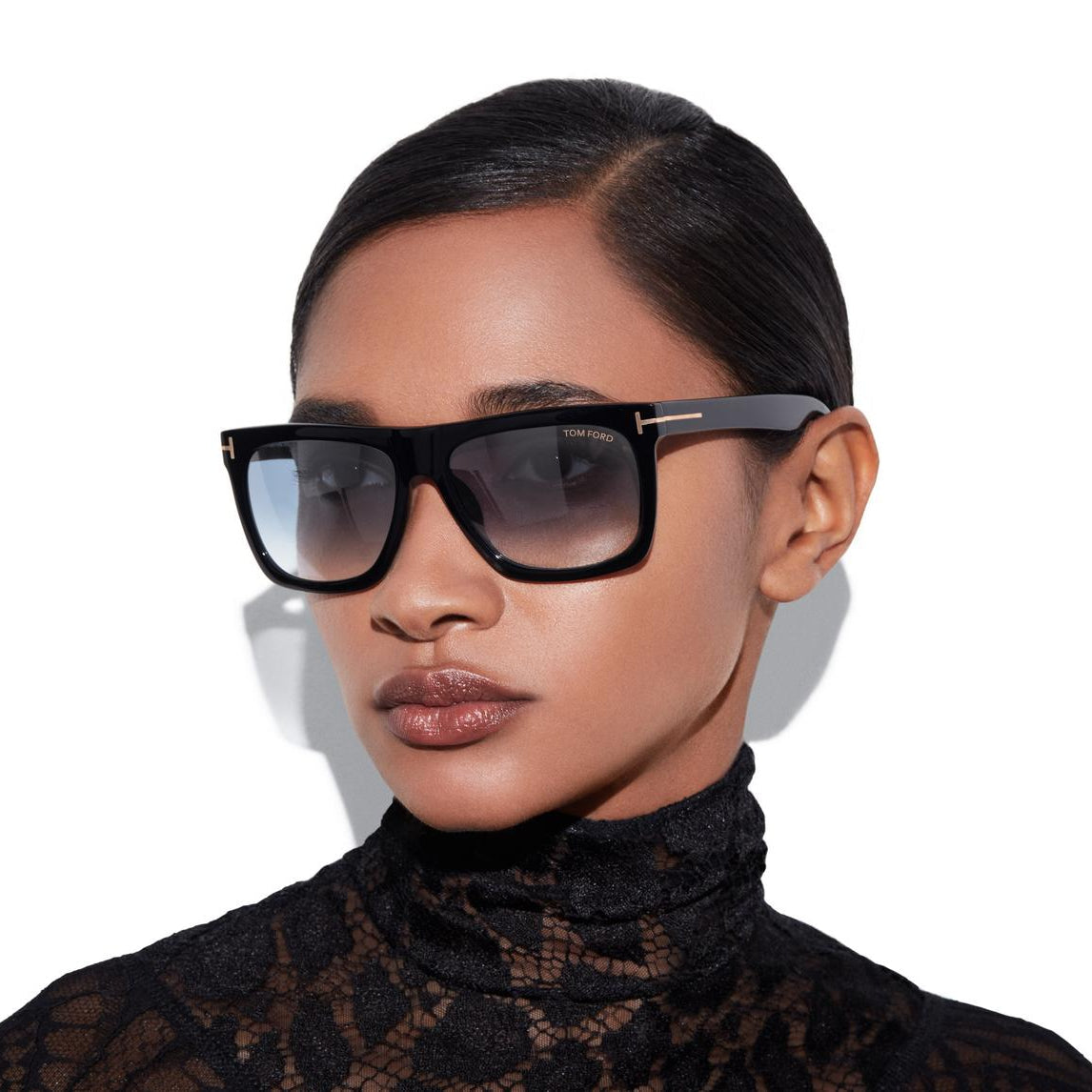Tom Ford Men Square Frame Phantom Black Sunglasses