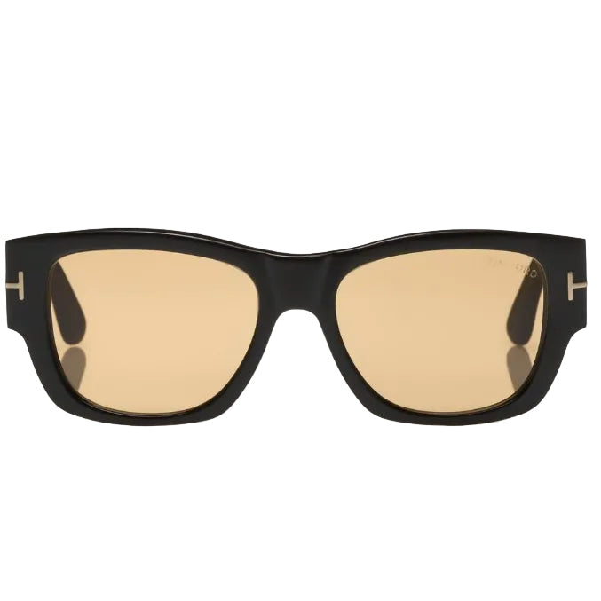 Tom Ford Women Round Frame Brown Horn Sunglasses