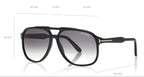 Tom Ford Women Navigator Frame Matte Black Sunglasses