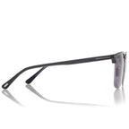 Tom Ford Men Rimless Frame Shiny Mastic Black Sunglasses