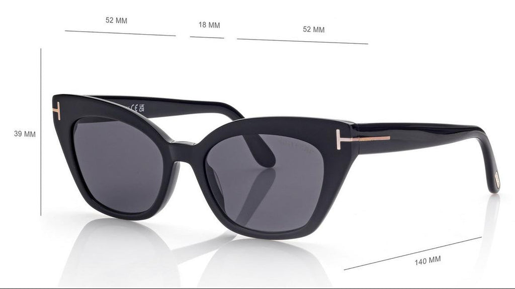 Tom Ford Women Cat-Eye Frame Black Sunglasses