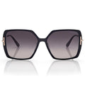 Tom Ford Women Square Frame Carban Black Sunglasses