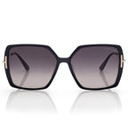 Tom Ford Women Square Frame Carban Black Sunglasses