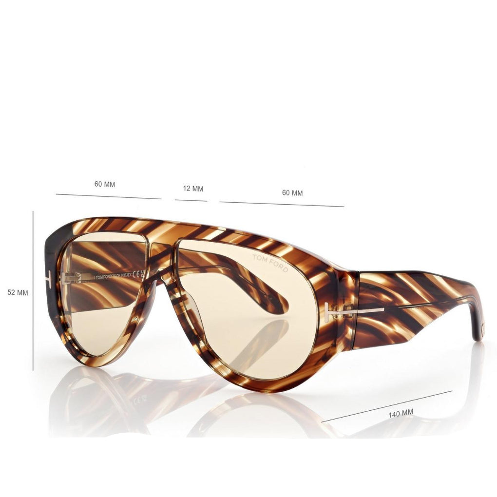 Tom Ford Women Pilot Frame Havana Sunglasses