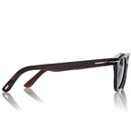 Tom Ford Men Round Sqaure Frame Brown Horn Sunglasses