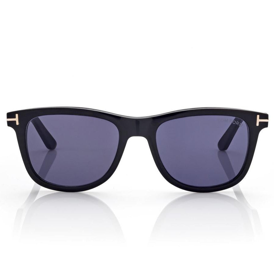 Tom Ford Men Rectangle Frame Black Horn Sunglasses