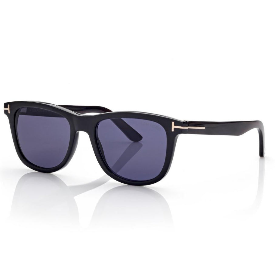 Tom Ford Men Rectangle Frame Black Horn Sunglasses