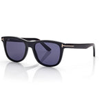 Tom Ford Men Rectangle Frame Black Horn Sunglasses