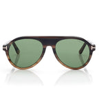 Tom Ford Men Mask Frame Brown Horn Sunglasses