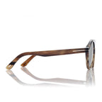 Tom Ford Women Pilot Frame Brown Horn Sunglasses