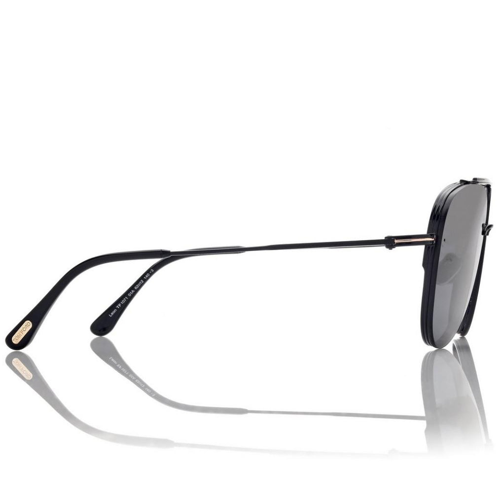 Tom Ford Men Pilot Fram Shiny Coal Black Sunglasses