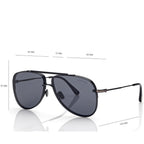 Tom Ford Men Pilot Fram Shiny Coal Black Sunglasses