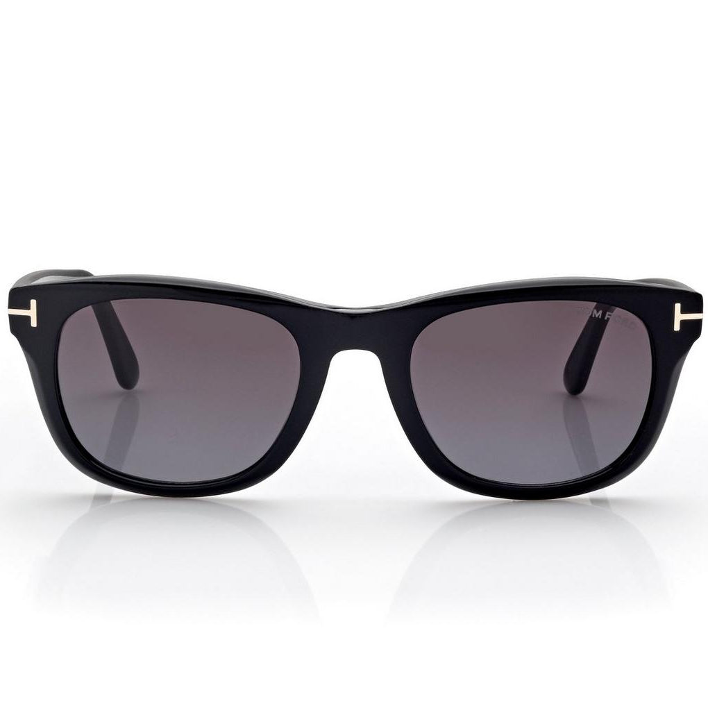 Tom Ford Men Round Sqaure Frame Shiny Dusty Black Sunglasses