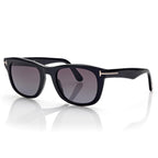 Tom Ford Women Round Sqaure Frame Shiny Dusty Black Sunglasses