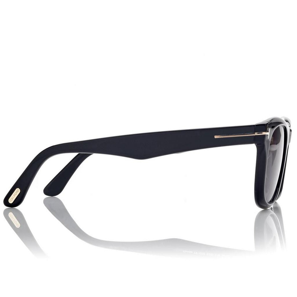 Tom Ford Men Round Sqaure Frame Shiny Dusty Black Sunglasses
