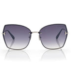 Tom Ford Women Butterfly  Frame Silver Sunglasses