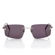 Tom Ford Women Rimless Frame Shiny Palladium Sunglasses