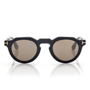 Tom Ford Men Round Frame Coloured Horn Sunglasses
