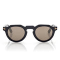 Tom Ford Women Round Frame Phantom Black Sunglasses
