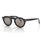 Tom Ford Women Round Frame Phantom Black Sunglasses