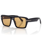 Tom Ford Men Sqaure Frame Soft Black Sunglasses