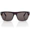 Tom Ford Women Rectangular Frame Coloured Havana Sunglasses