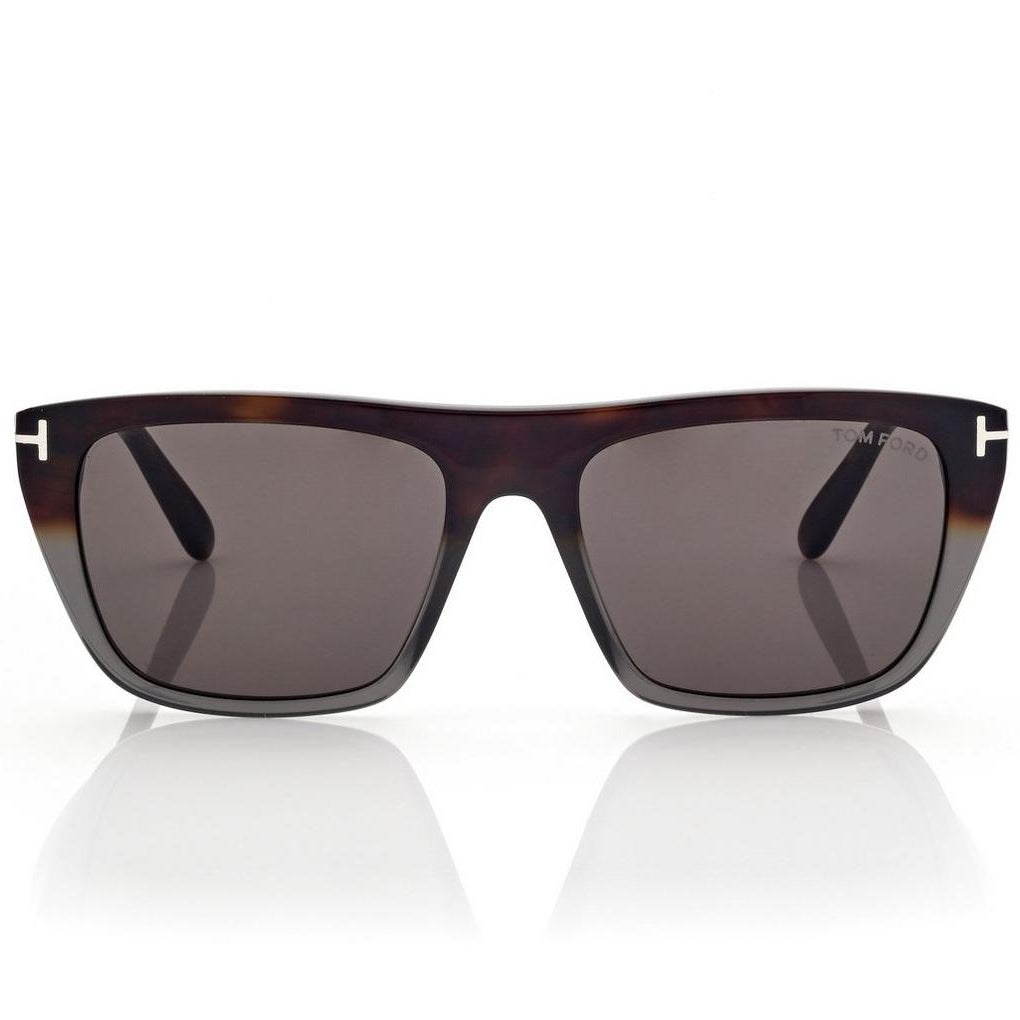 Tom Ford Men Rectangular Frame Coloured Havana Sunglasses