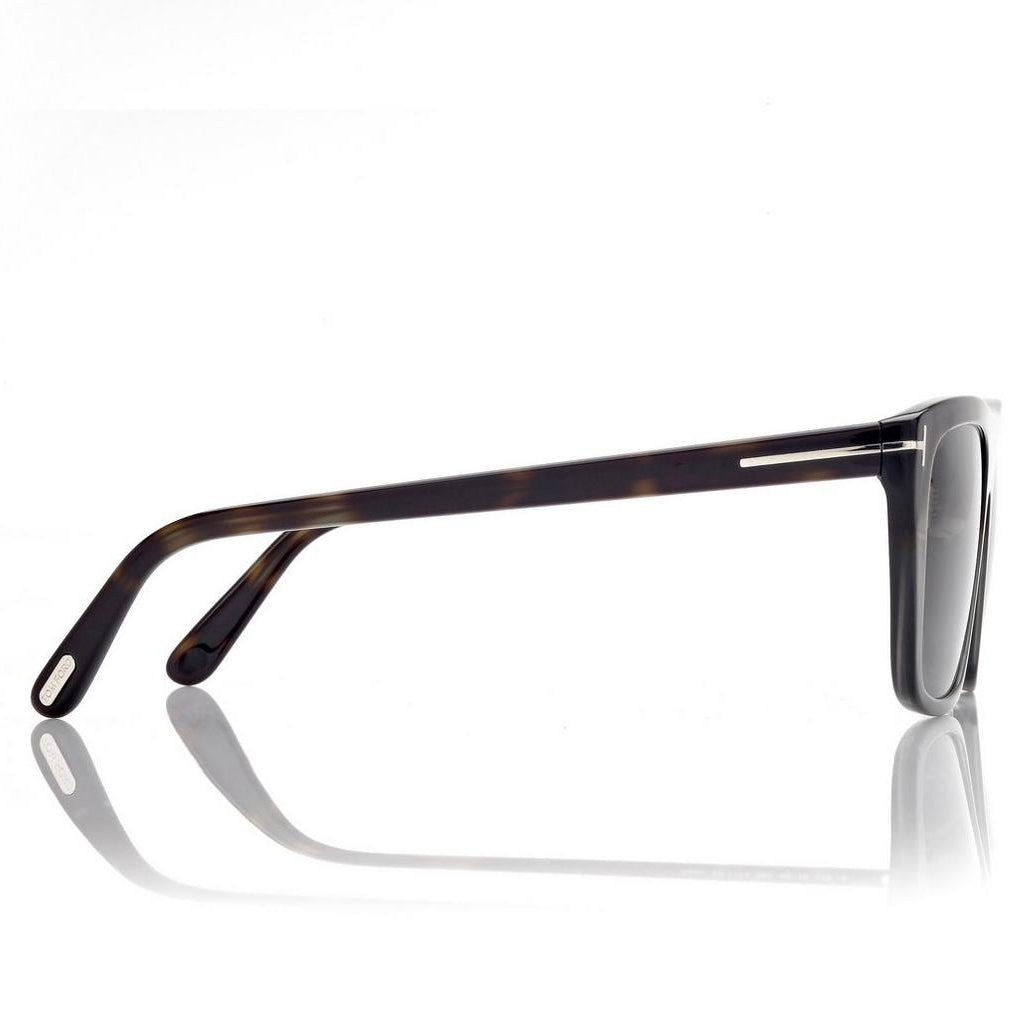 Tom Ford Men Rectangular Frame Coloured Havana Sunglasses